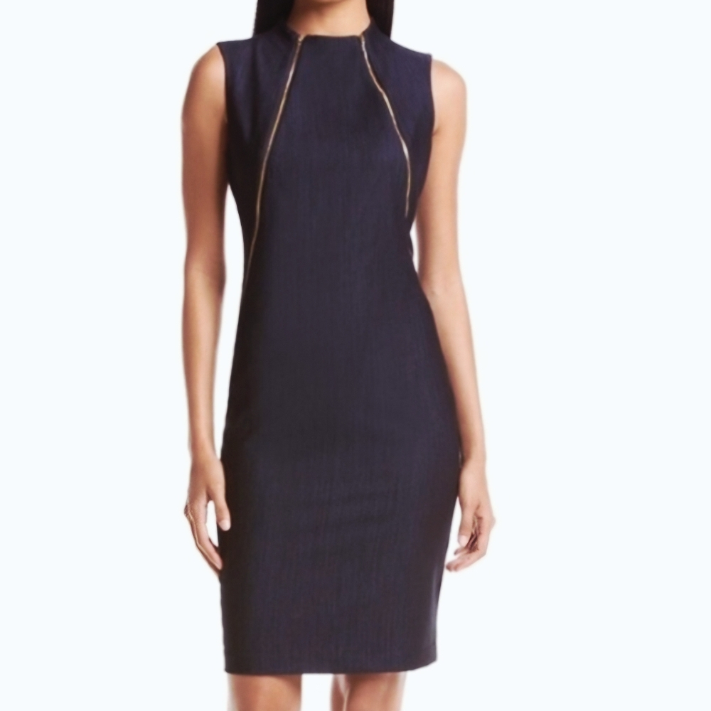 Calvin Klein Sheath Dress with Zippers 2